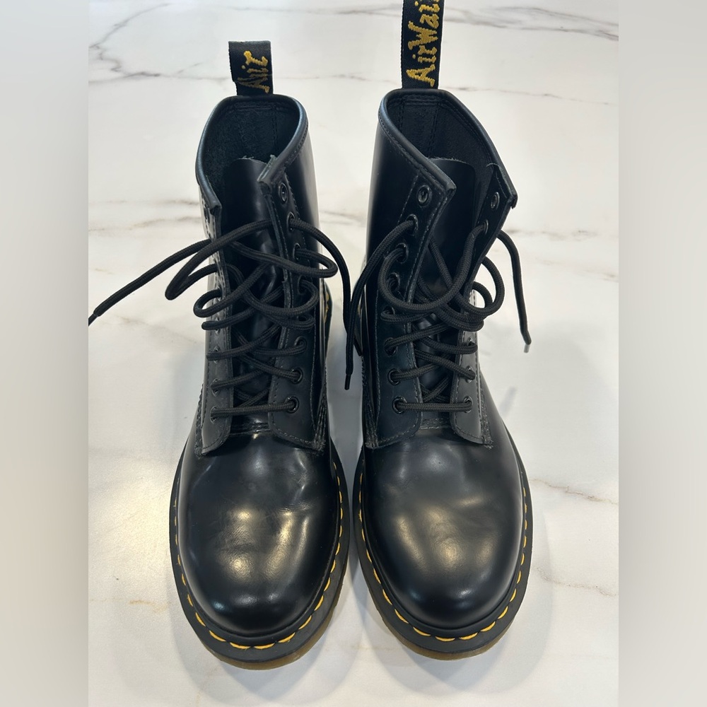 Dr. Martens Black Leather Combat Boots